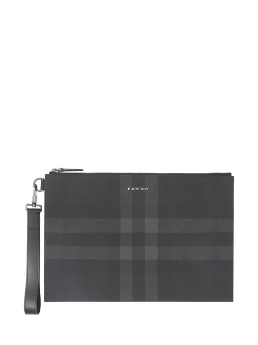 BURBERRY папка серая канва с хлястиком ПК-2342