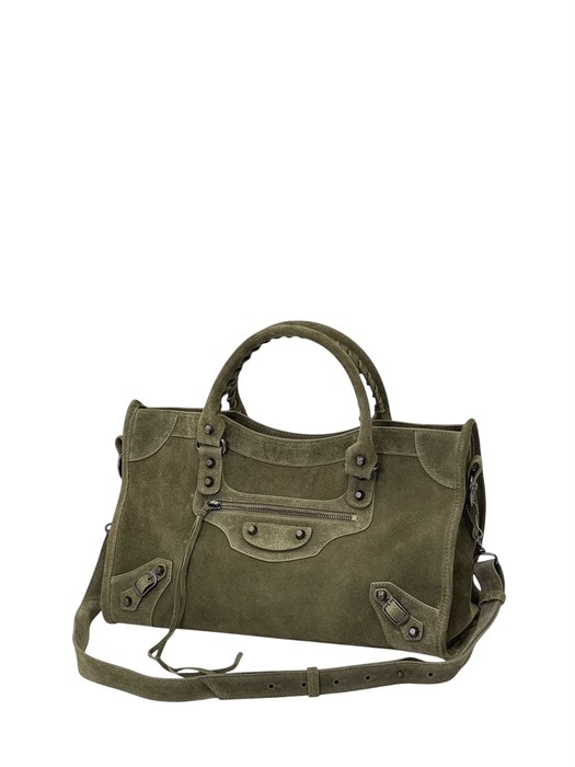 BALENCIAGA сумка Le City замша хаки СК-00244