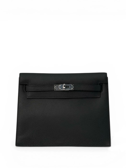 HERMES сумка Kelly Dance 21 см черная серебро СК-01145