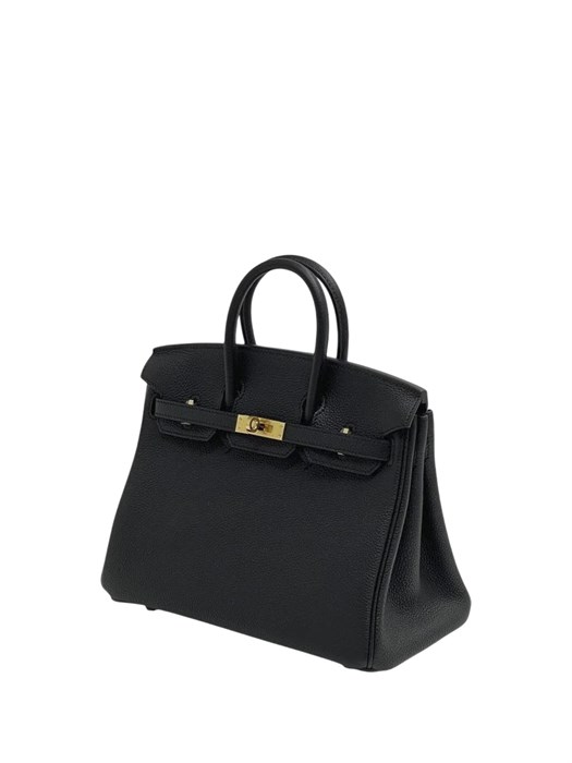 HERMES сумка Birkin 25 см кожа Того черная золото СК-00440