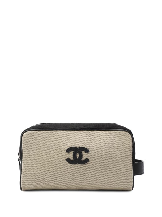 CHANEL косметичка текстиль бежевая маленькая НС-01712
