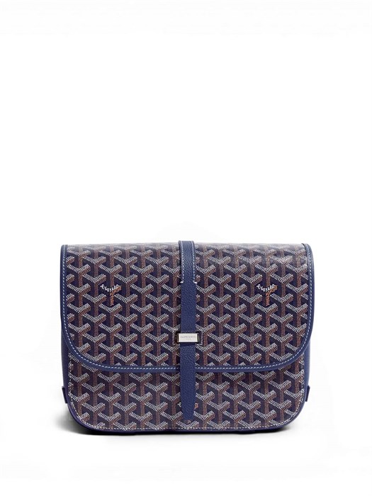 Goyard мессенджер Belvedere с клапаном толстый канва монограмма темно-синий МС-01368