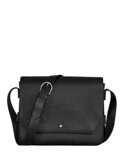 MONTBLANC мессенджер кожа софьяно черный МС-01638