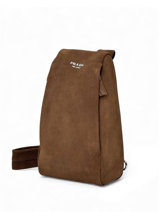 PRADA слинг коричневая замша СЛ-00184