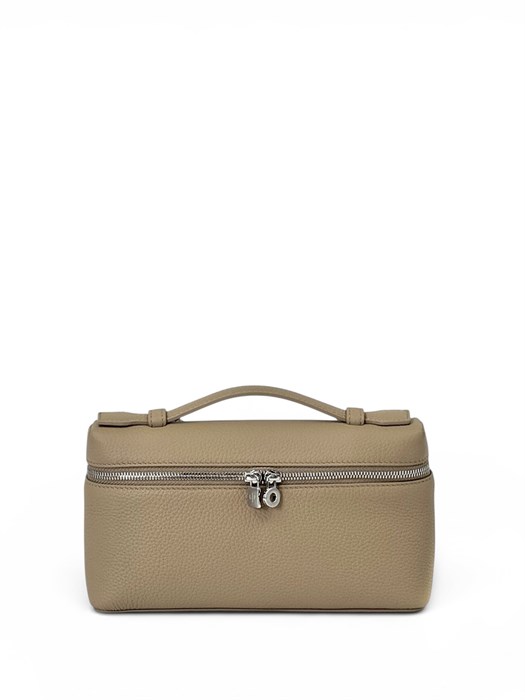 LORO PIANA сумка маленькая того бежевая серебро СК-01637