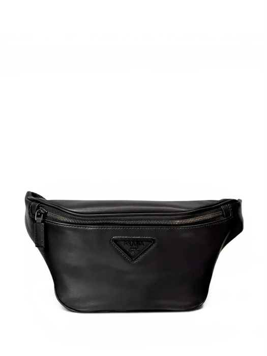 PRADA поясная сумка гладкая кожа черная СЛ-01496