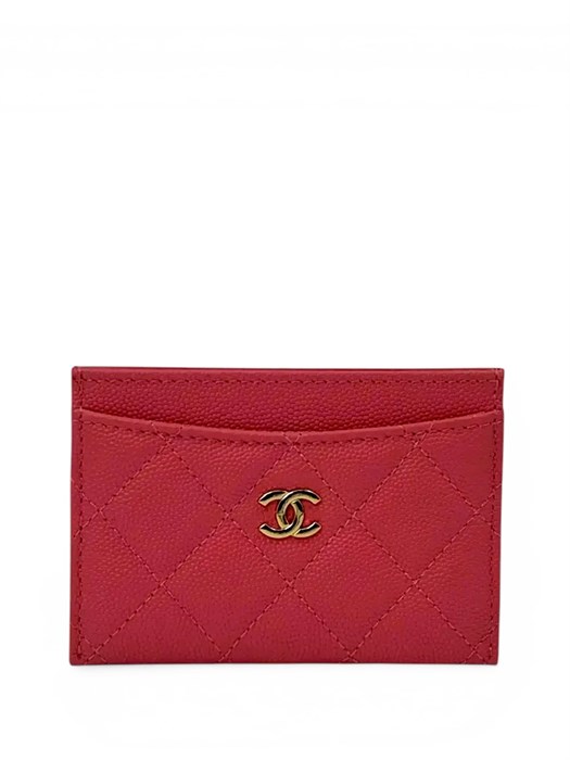 CHANEL визитница кожа икра розовая золото ВЗ-01243