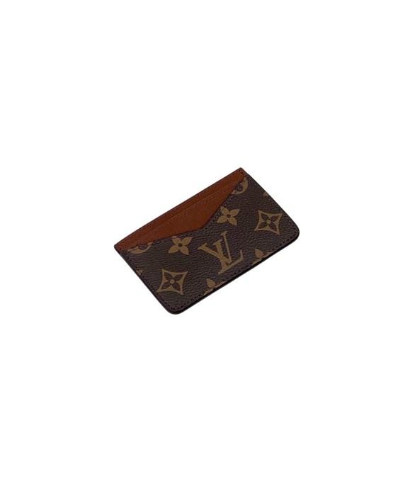 LV визитница коричневая канва и кожа ВЗ-00179