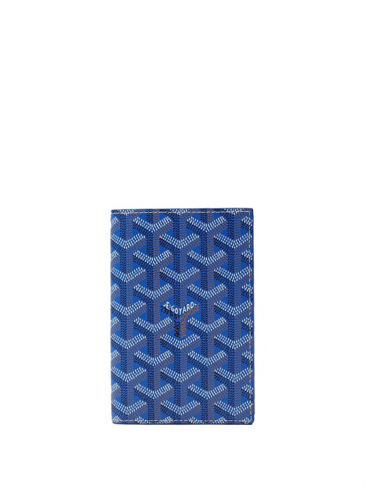 Goyard обложка на паспорт канва синяя ОП-00167