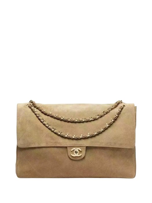 CHANEL сумка замша (горчичный) на золоте 38 см СК-01696