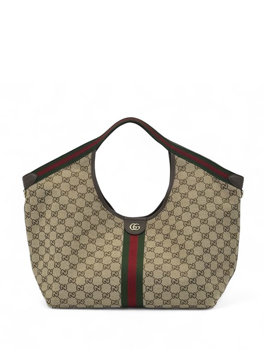 GUCCI сумка шоппер текстиль монограмма коричневая СК-00426