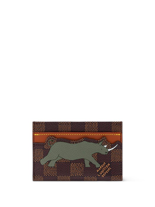 LV визитница коричневая шашка сафари ВЗ-00978