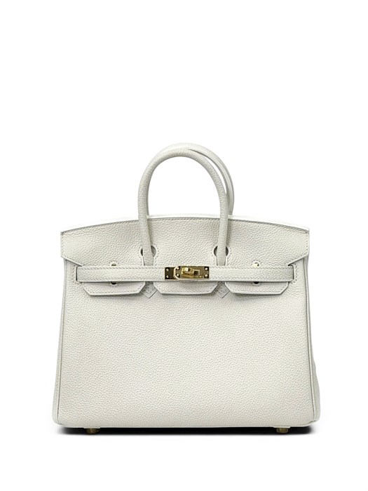 HERMES сумка Birkin 25 см кожа того белая золото СК-01757
