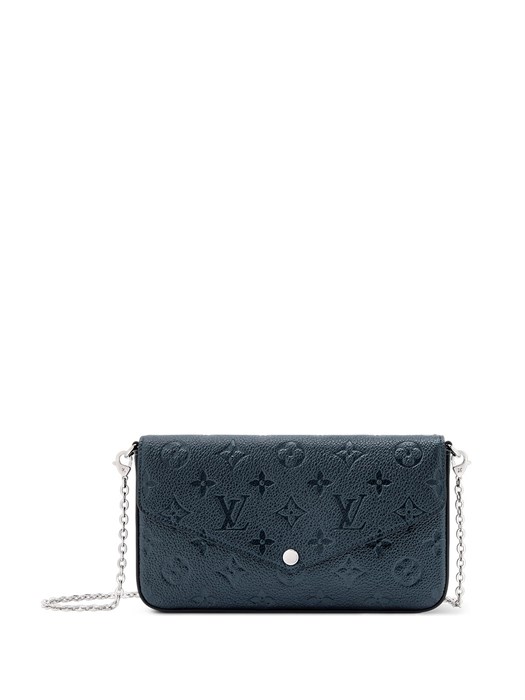 LV клатч Pochette Felicie 3 в 1 кожа Того синее серебро НС-01114