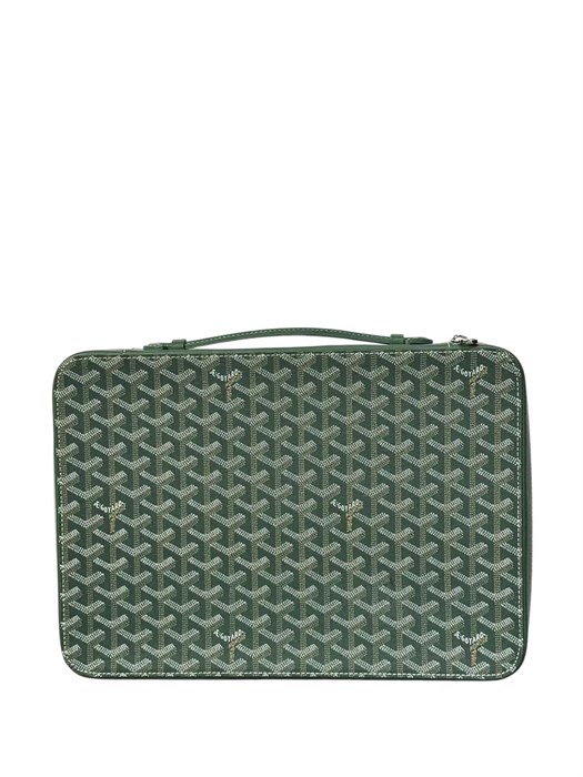 GOYARD папка широкая с ручкой с верху зеленая ПК-00043