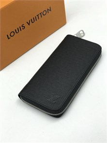 LV кошелек Тайга вертикальный тисненый логотип черный КЛ-0314