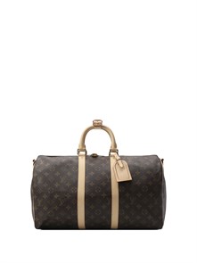 LV дорожная сумка Keepall 45 см коричневая монограмма светлая кожа ДС-0477