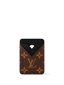 LV визитница на магните коричневая монограмма ВЗ-01125