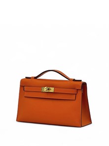 {{photo.Alt || photo.Description || 'HERMES клатч POCHETTE 22 см оранжевая кожа свифт золото'}}