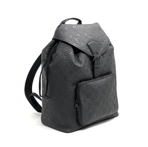 LV Рюкзак Montsouris черный кожа тисненная монограмма РК-0257