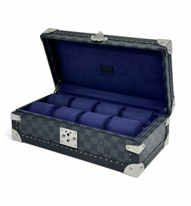 LV шкатулка под часы серая шашка КТ-0561
