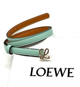 LOEWE ремень 15 мм гладкая кожа мятный пряжка золото РМ-00237