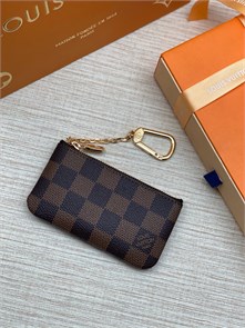 LV ключница канва шашка коричневая КЧ-1499