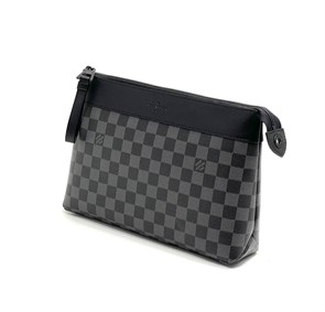 LV борсетка клатч Pochette Voyage Souple канва серая шашка БР-2608