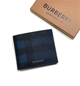 BURBERRY Портмоне синее фирменная канва нового формата ПМ-2345