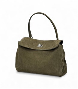 BALENCIAGA сумка Rodeo small замша хаки серебро СК-00317