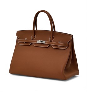 HERMES сумка Birkin кожа Того 40 см Кэмел серебро СК-00424