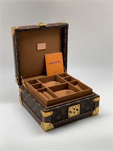 LV шкатулка для украшений коричневая монограмма коричневая внутри КТ-9449