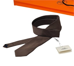 HERMES галстук коричневый ГЛ-00133