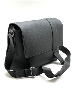 HERMES мессенджер с клапаном кожа Того хлястик черный МС-1266