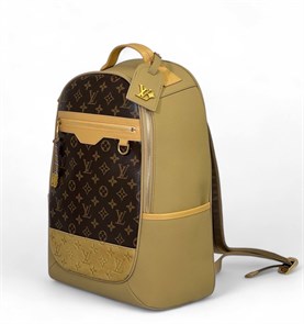 LV рюкзак Outdoor коричневая канва монограмма со вставками из желтой кожи РК-0362