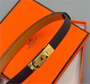 HERMES ремень Келли шоколадный золото РМ-00203