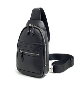 MONTBLANC слинг черная гладкая кожа маленький СЛ-2589