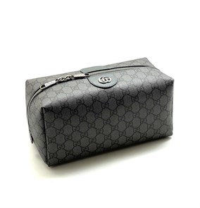 GUCCI несессер темно серый с фирменной монограммой НС-2358