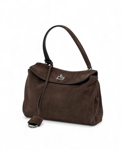BALENCIAGA сумка Rodeo small замша шоколадная серебро СК-00320