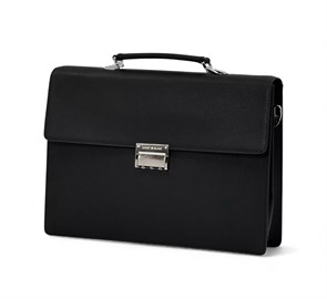 MONTBLANC портфель черная кожа Тайга с клапаном ПР-00192