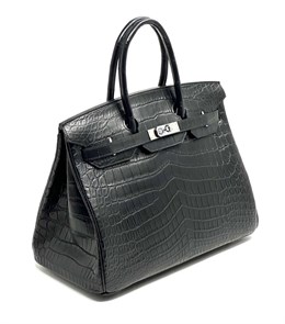 {{photo.Alt || photo.Description || 'HERMES сумка Birkin 35 см черная кожа крокодила серебро'}}