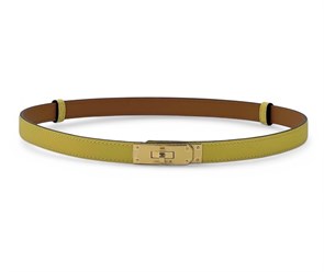 HERMES ремень Келли эпсом желтый золото РМ-00527