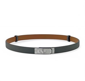 HERMES ремень Келли серый серебро РМ-00529