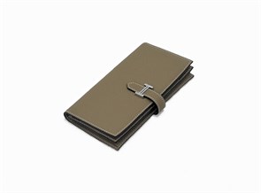 HERMES кошелек кожа Того с хлястиком этуп фурнитура H серебро КЛ-00532