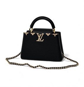 LV сумка CAPUCINES того черная золото-стразы СК-00564