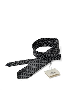 HERMES галстук черный ГЛ-00129