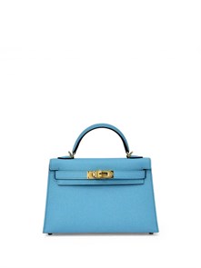 {{photo.Alt || photo.Description || 'HERMES сумка mini Kelly 19 см кожа Эпсом голубая золото'}}