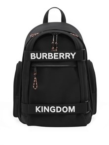 {{photo.Alt || photo.Description || 'BURBERRY рюкзак текстиль черный белая надпись Kingdom'}}