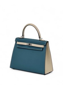 {{photo.Alt || photo.Description || 'HERMES сумка Kelly кожа Эпсом 25 см сине-молочная серебро'}}