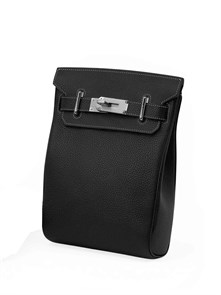 {{photo.Alt || photo.Description || 'HERMES слинг Hac A Dos с 2 хлястиками и фирменным замком черный с белой строчкой'}}